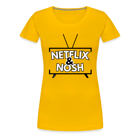 Netflix & Nosh Women’s Premium T-Shirt - sun yellow