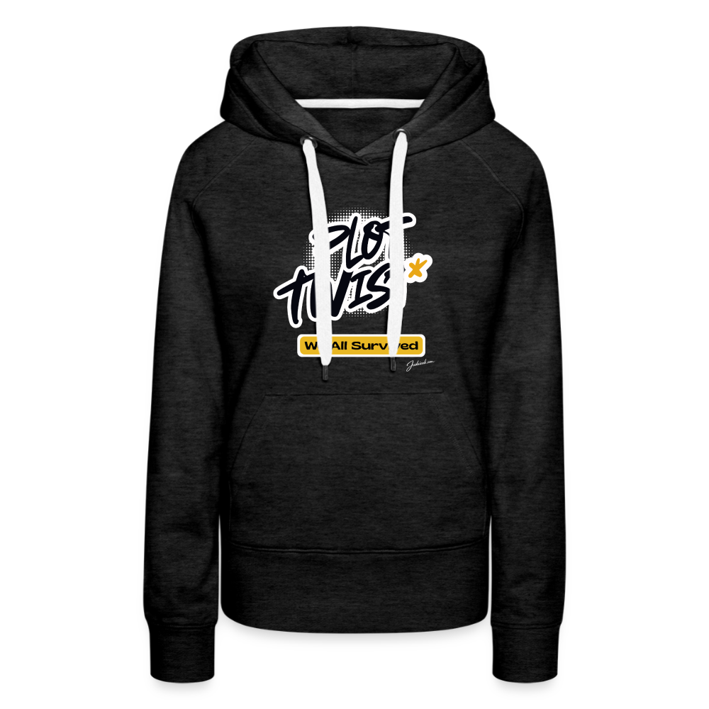 Plot Twist Women’s Premium Hoodie - charcoal grey