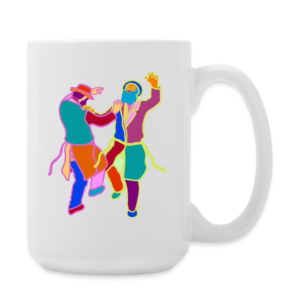 Colorful Dancing Rabbis Coffee/Tea Mug 15 oz - white