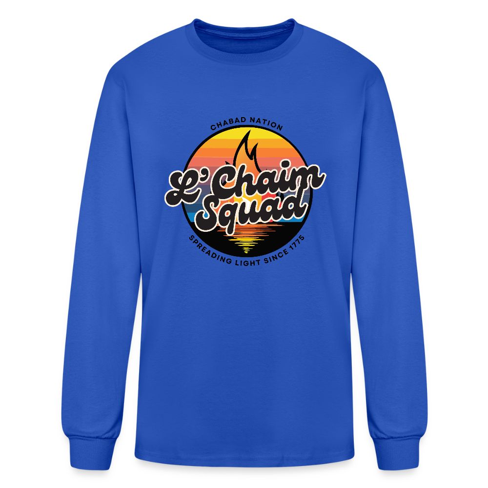 L’Chaim Squad – Spreading Light Men's Long Sleeve T-Shirt - royal blue