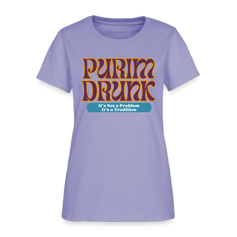 Purim Drunk Women's T-Shirt - lavender