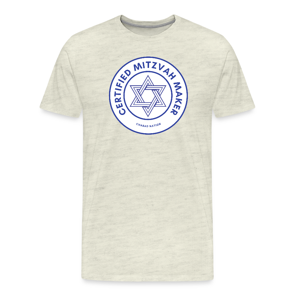 Certified Mitzvah Maker Men's Premium T-Shirt - heather oatmeal
