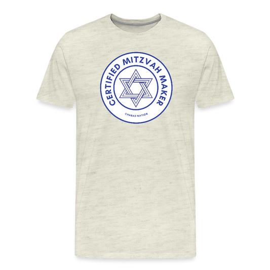 Certified Mitzvah Maker Men's Premium T-Shirt - heather oatmeal