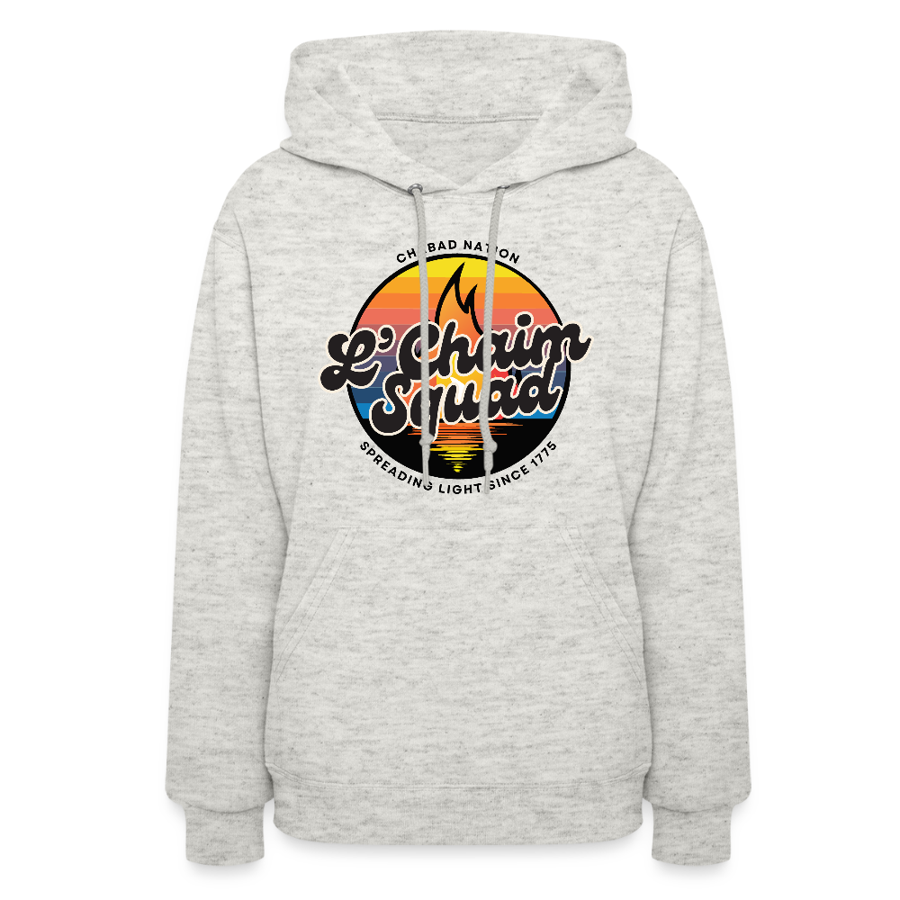 Lâ€™Chaim Squad â€“ Spreading Light Women's Hoodie - heather oatmeal