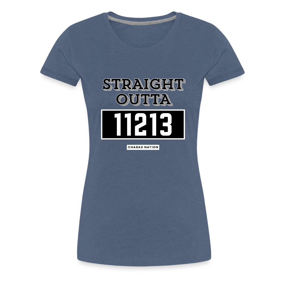 Straight Outta 11213 Women’s Premium T-Shirt - heather blue