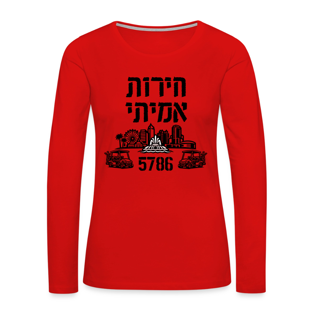 True Freedom 5786 Women's Premium Long Sleeve T-Shirt - red