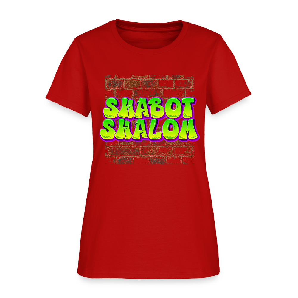 Shabot Shalom Brick 770 Graffiti Women's T-Shirt - red