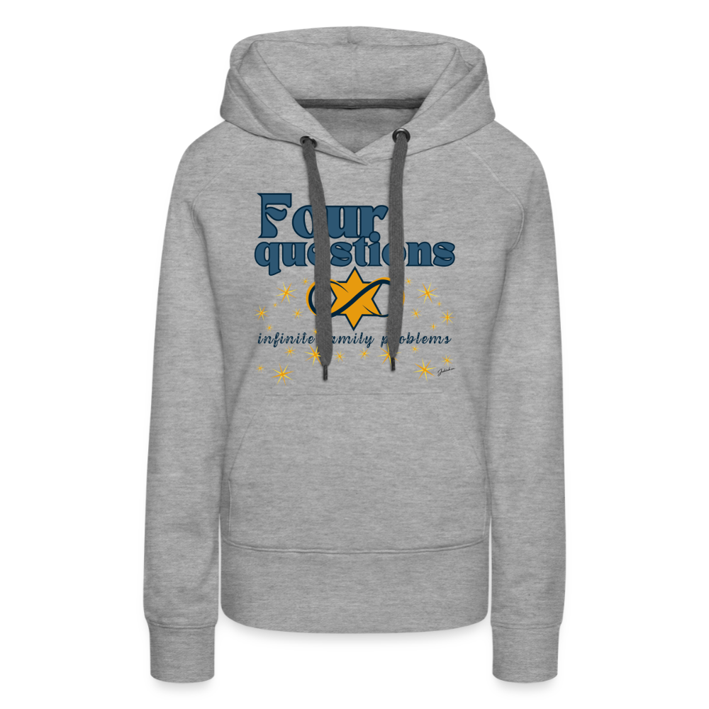 Four Questions Women’s Premium Hoodie - heather grey