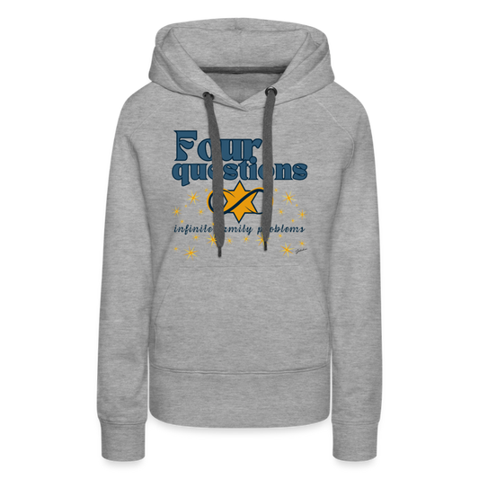 Four Questions Women’s Premium Hoodie - heather grey