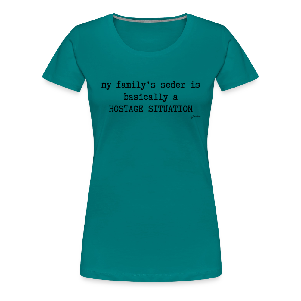 Seder Hostage Women’s Premium T-Shirt - teal