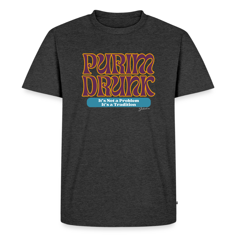Purim Drunk Men's Premium T-Shirt - heather anthracite