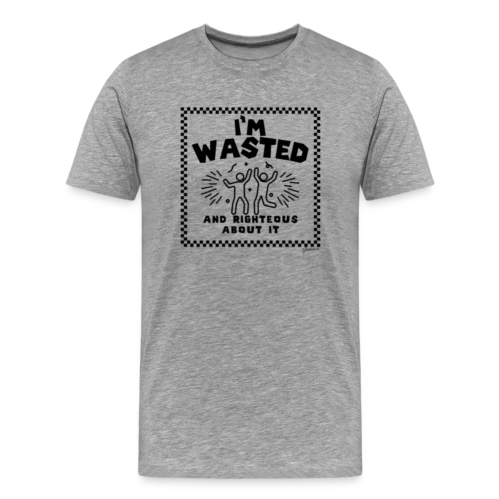 Wasted & Righteous Men's Premium T-Shirt - heather gray
