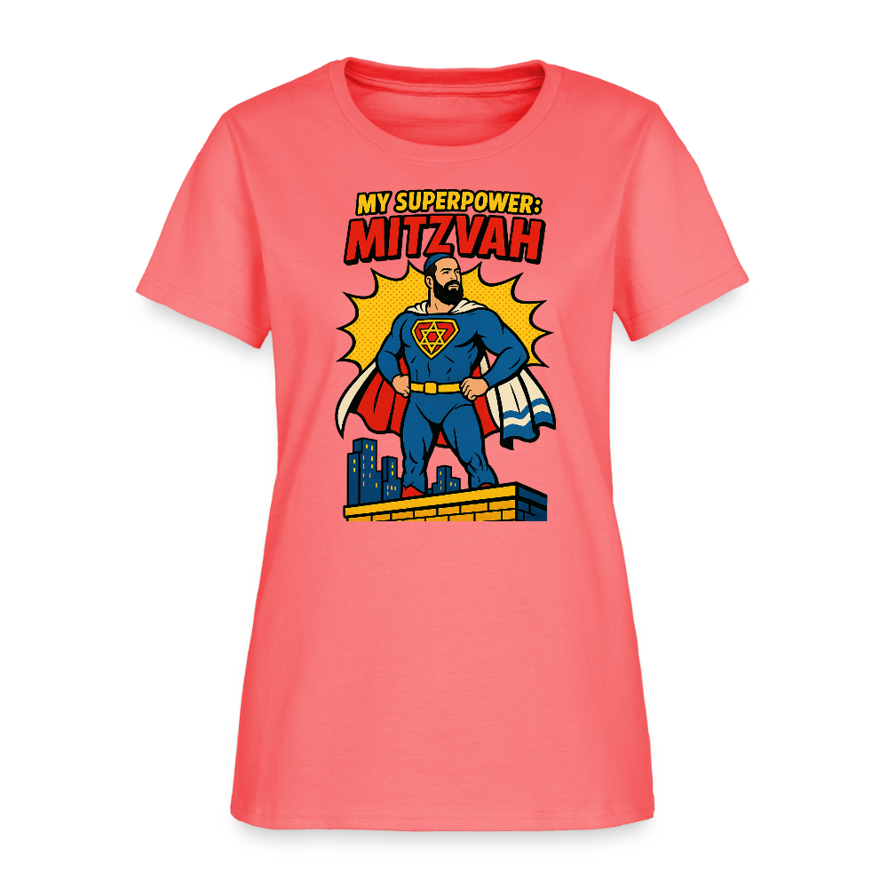 My Superpower: Mitzvah Women's T-Shirt - coral