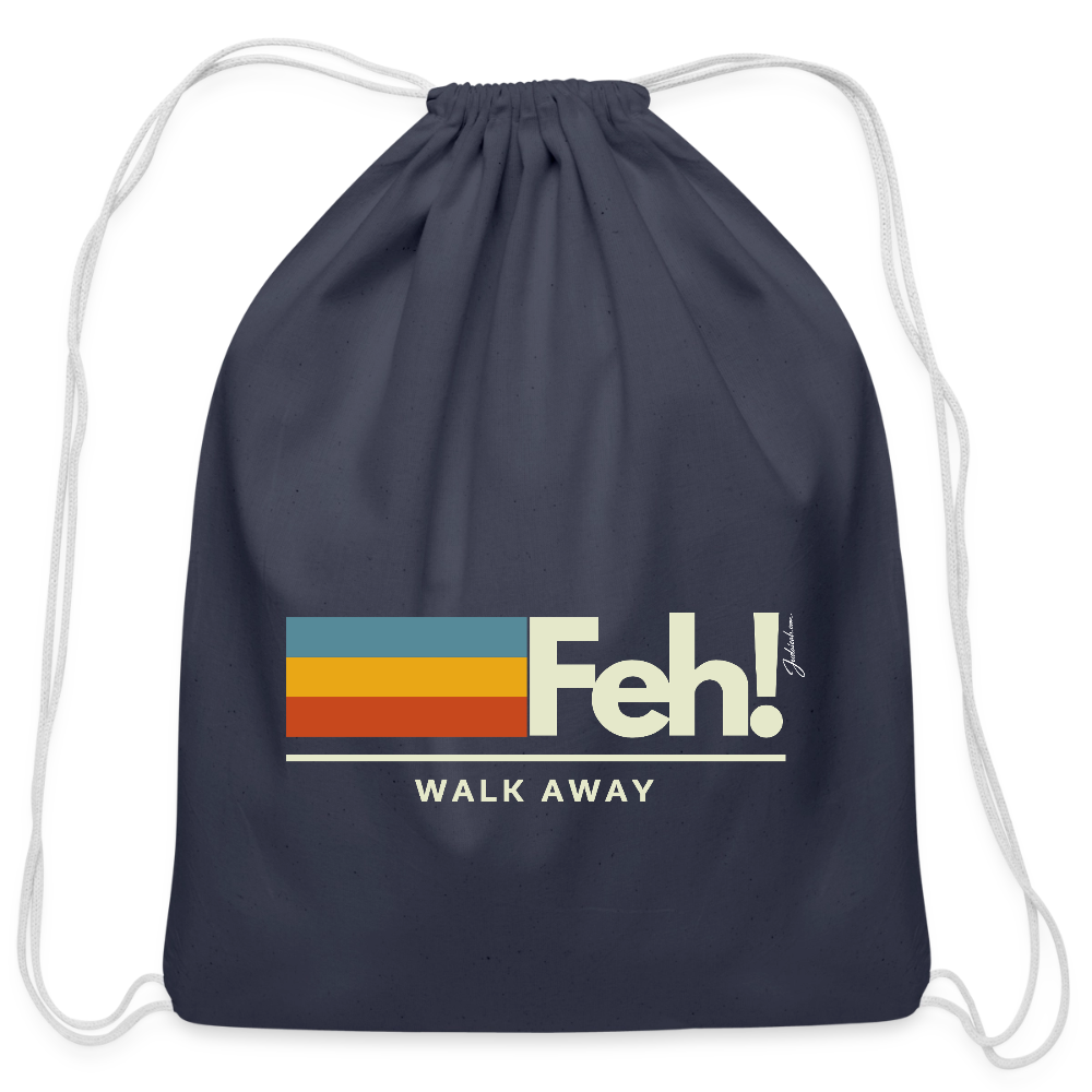 Feh! Cotton Drawstring Bag - navy