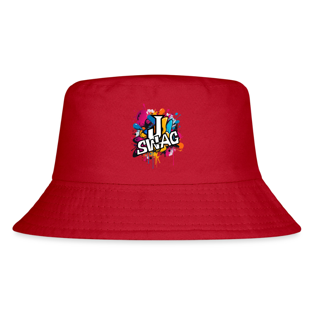 Jswag Logo  Kid's Bucket Hat - red