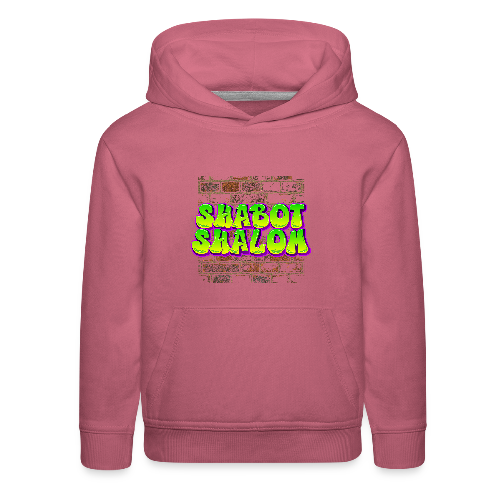 Shabot Shalom Brick 770 Graffiti Kids‘ Premium Hoodie - mauve