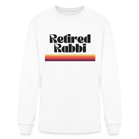 Retired Rabbi Men's Long Sleeve T-Shirt - white