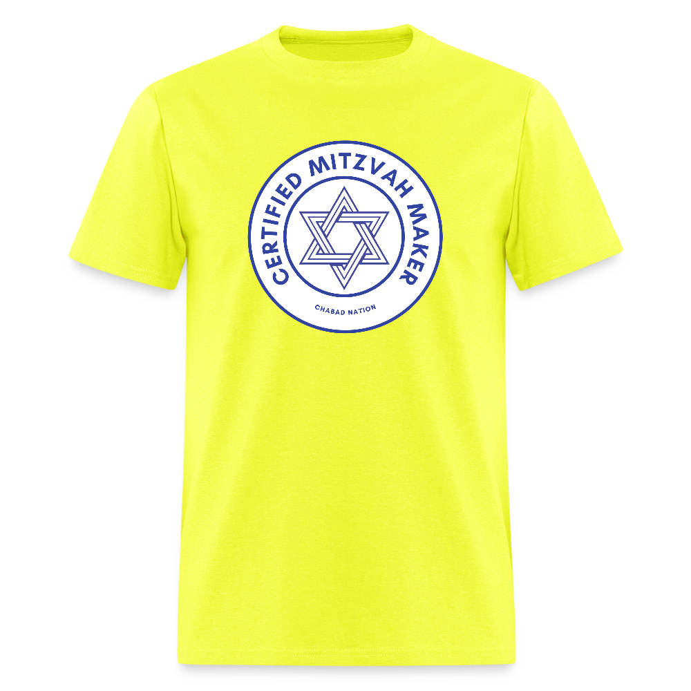 Certified Mitzvah Maker Men's T-Shirt | GILDAN 5000 - safety green