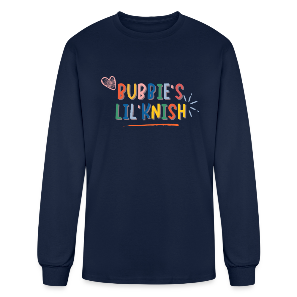 Bubbie's Lil' Knish Men's Long Sleeve T-Shirt - navy