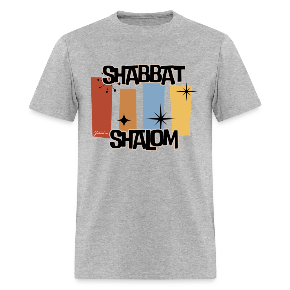 Retro Shabbat Men's T-Shirt | GILDAN 5000 - heather gray