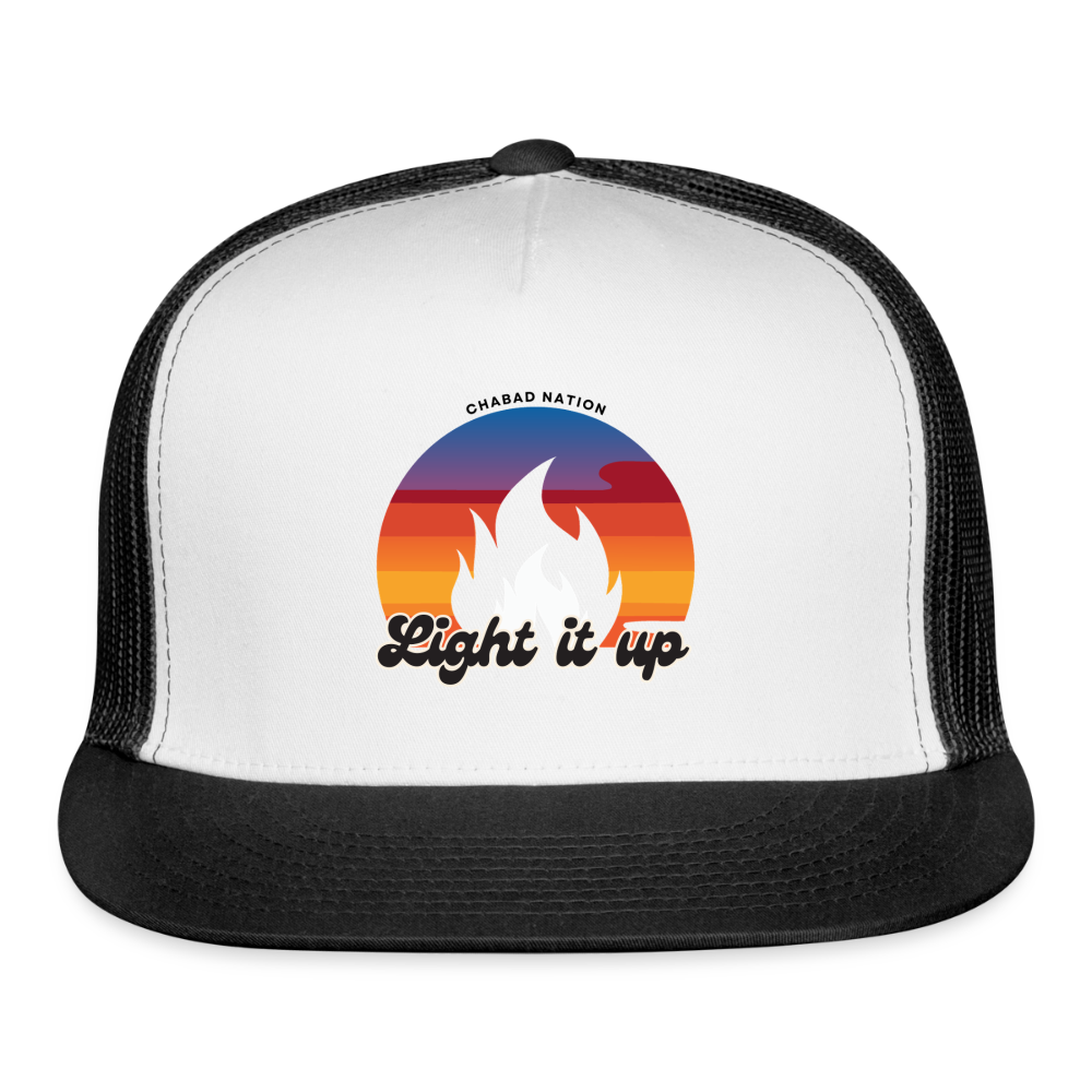 Light It Up Trucker Hat - white/black
