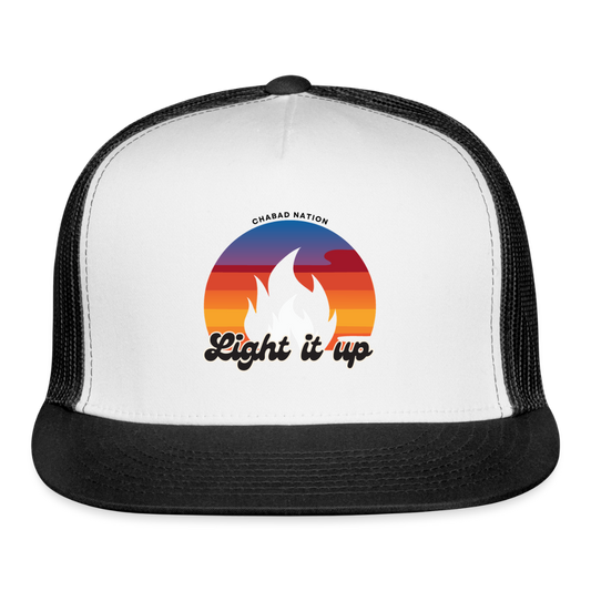 Light It Up Trucker Hat - white/black
