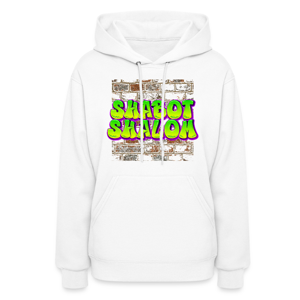 Shabot Shalom Brick 770 Graffiti Women's Hoodie - white