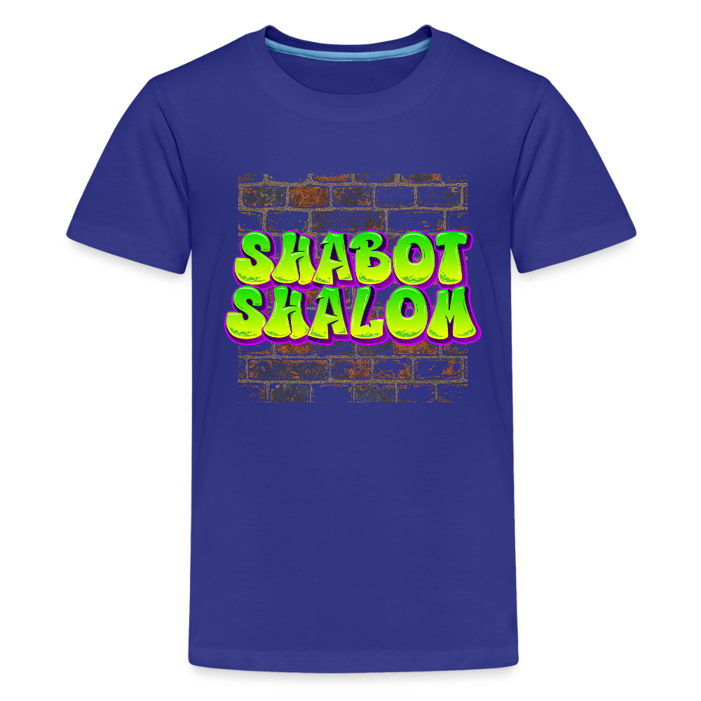 Shabot Shalom Brick 770 Graffiti Kids' Premium T-Shirt - royal blue