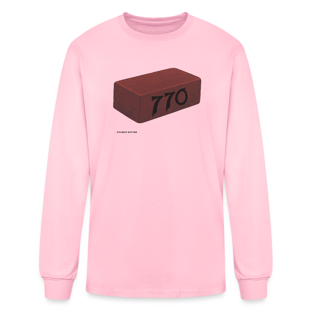 770 Solid Brick Men's Long Sleeve T-Shirt - pink
