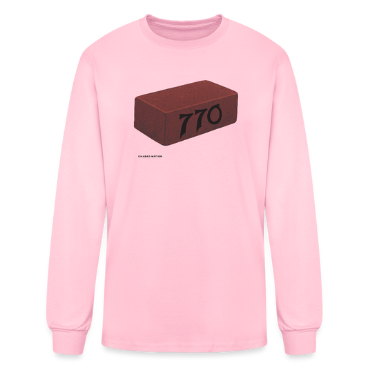 770 Solid Brick Men's Long Sleeve T-Shirt - pink