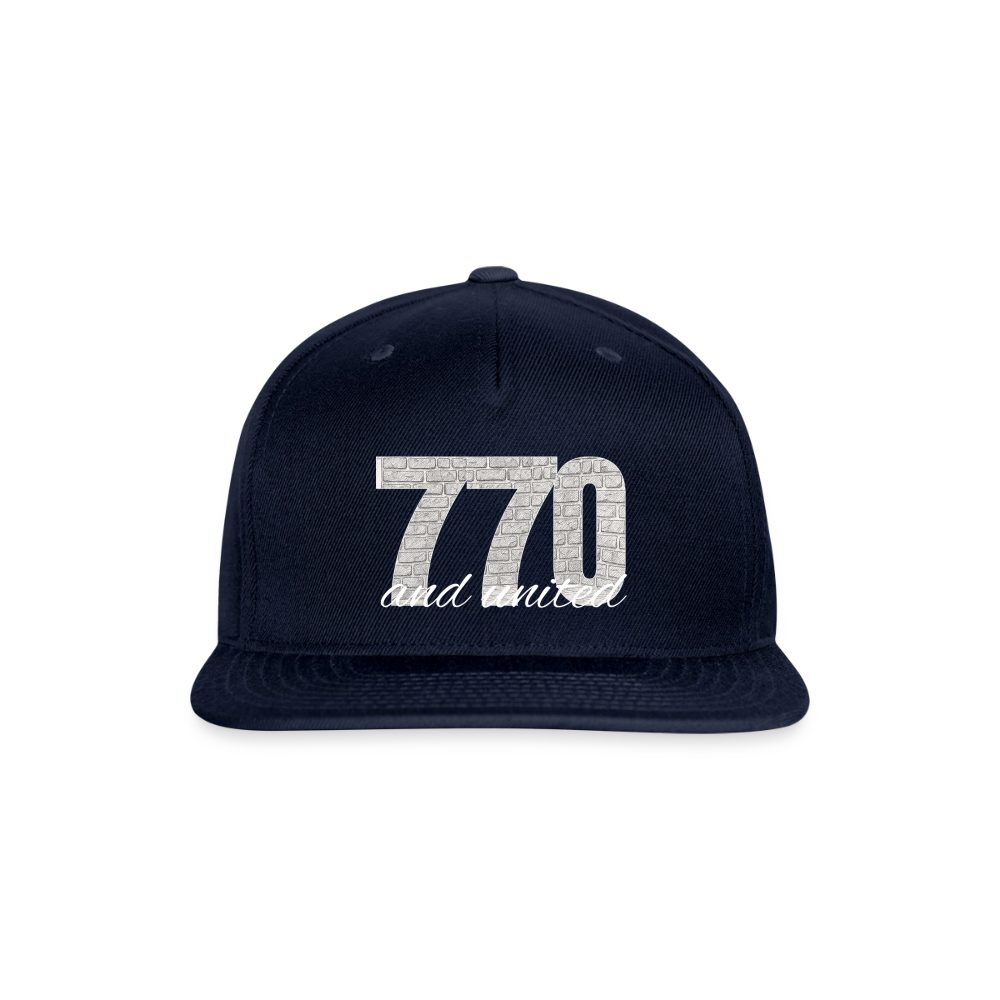 770 And United Light Snapback Baseball Cap - navy