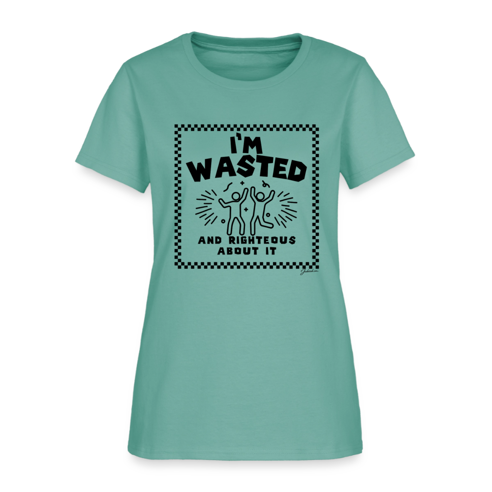 Wasted & Righteous Women's T-Shirt - aquatic