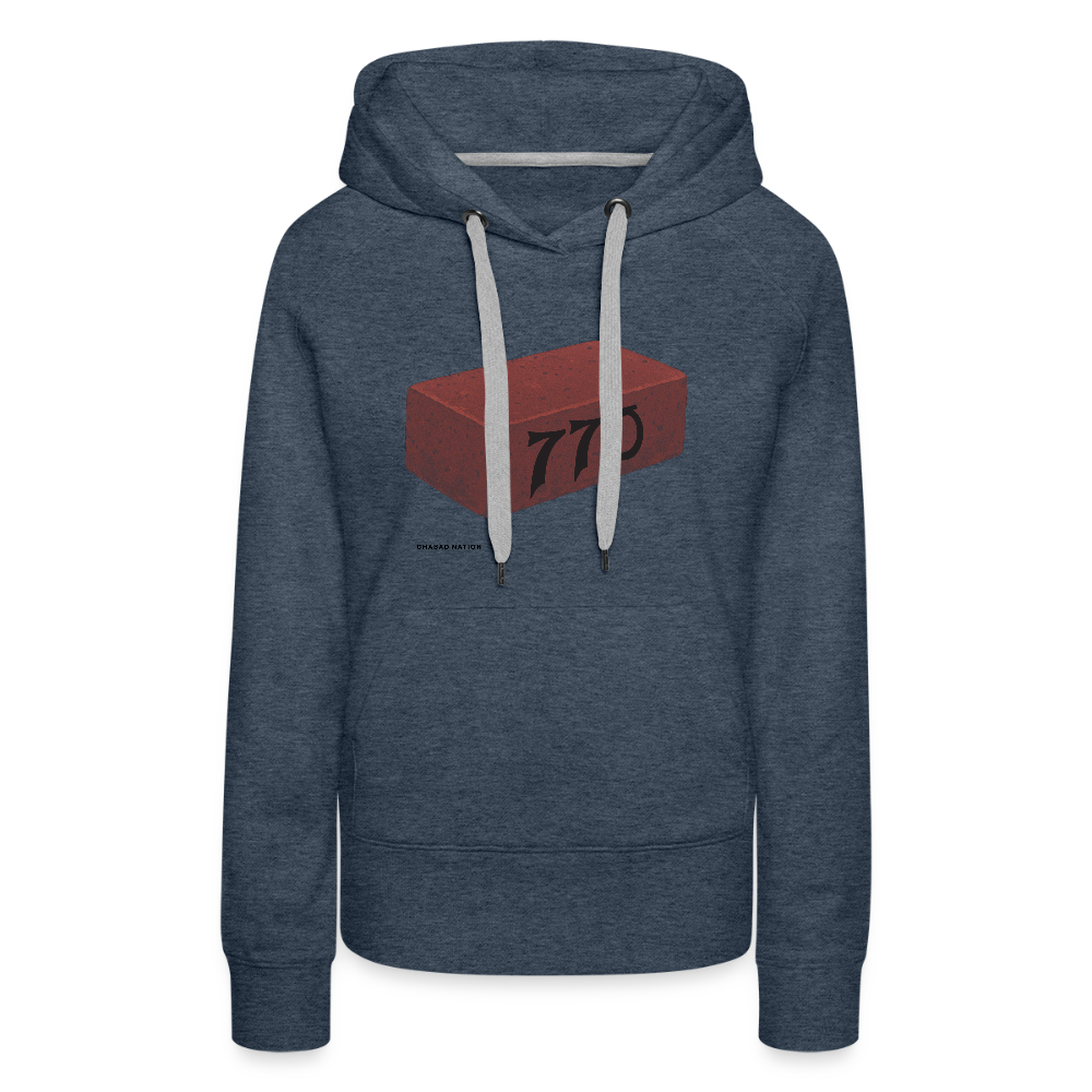770 Solid Brick Women’s Premium Hoodie - heather denim