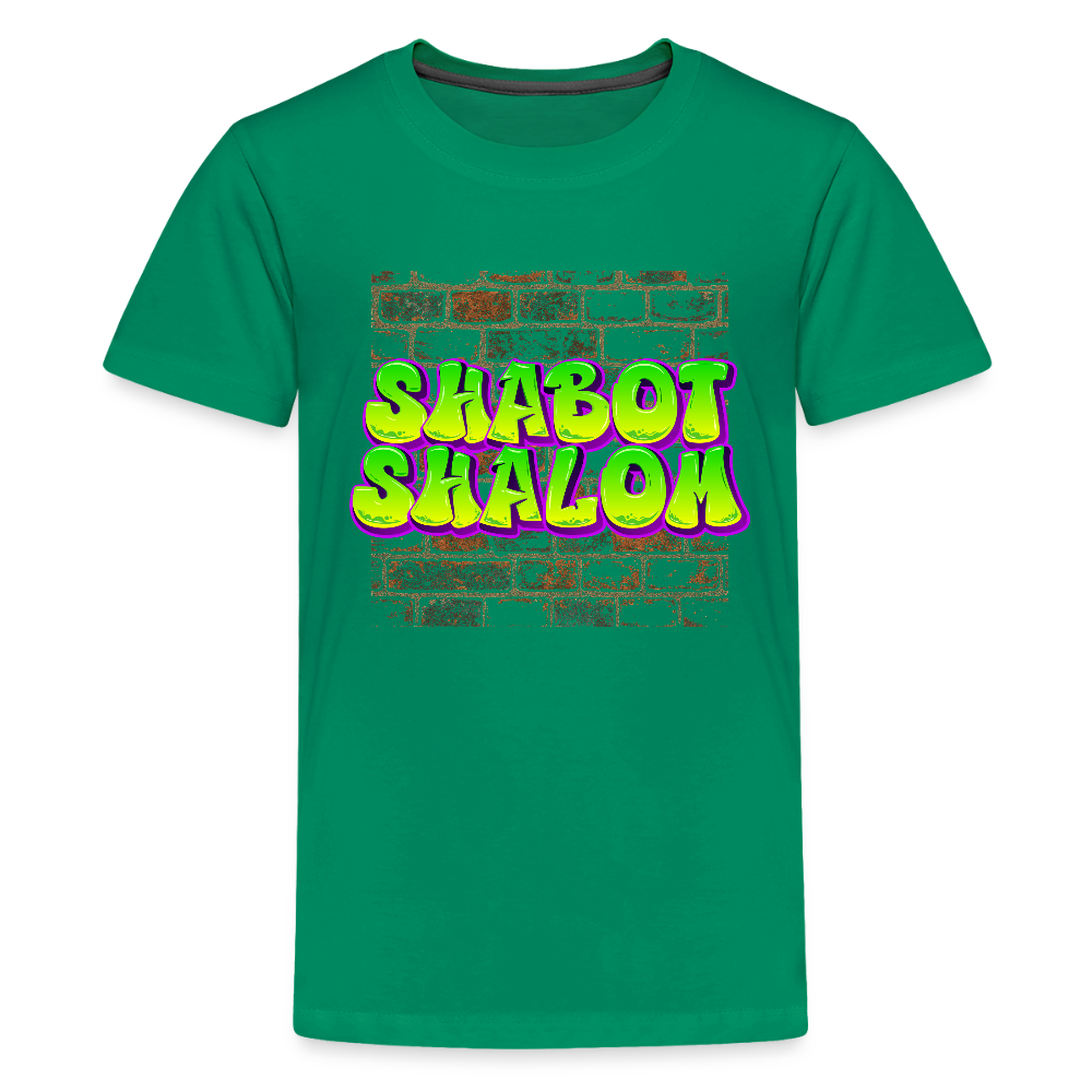 Shabot Shalom Brick 770 Graffiti Kids' Premium T-Shirt - kelly green
