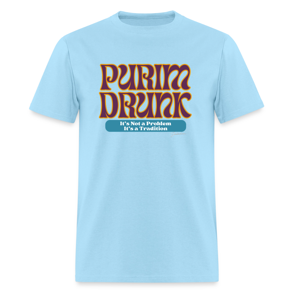 Purim Drunk Men's T-Shirt | GILDAN 5000 - powder blue
