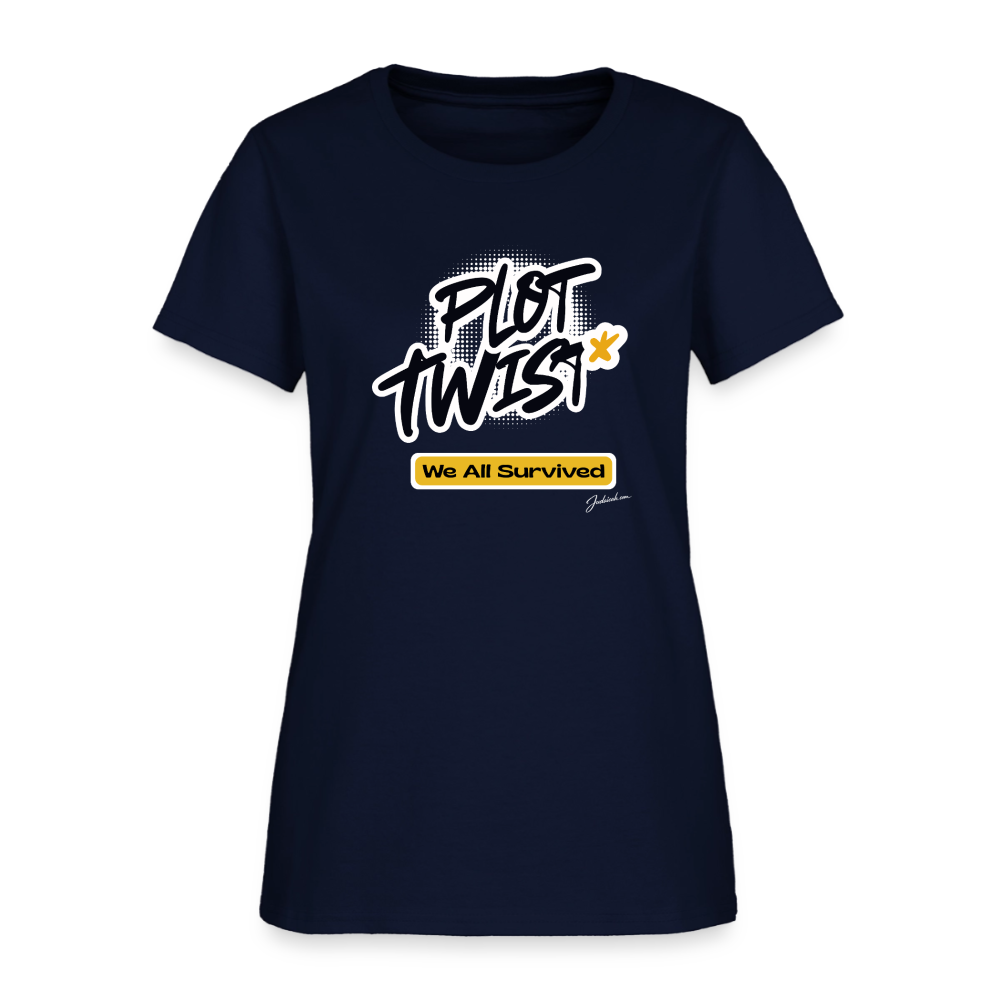 Plot Twist Women's T-Shirt - navy
