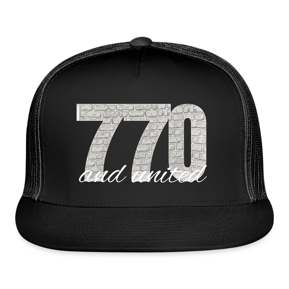 770 And United Light Trucker Hat - black/black