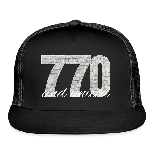 770 And United Light Trucker Hat - black/black
