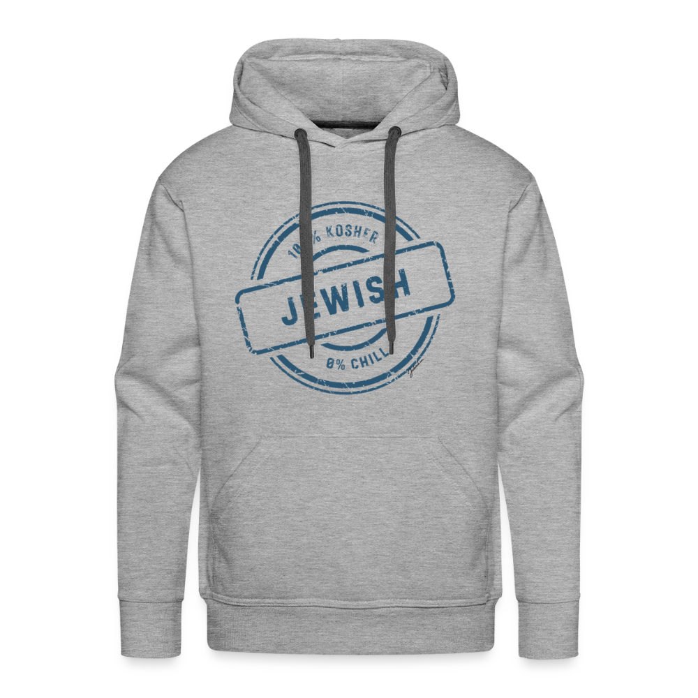 100% Jewish Men’s Premium Hoodie - heather grey