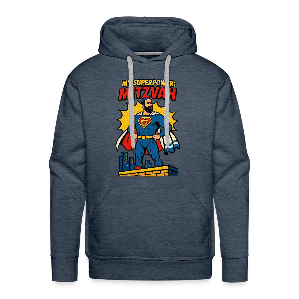 My Superpower: Mitzvah Men’s Premium Hoodie - heather denim