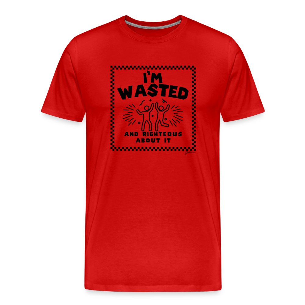 Wasted & Righteous Men's Premium T-Shirt - red