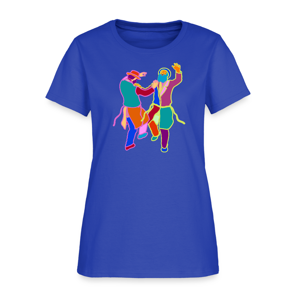 Colorful Dancing Rabbis Women's T-Shirt - royal blue