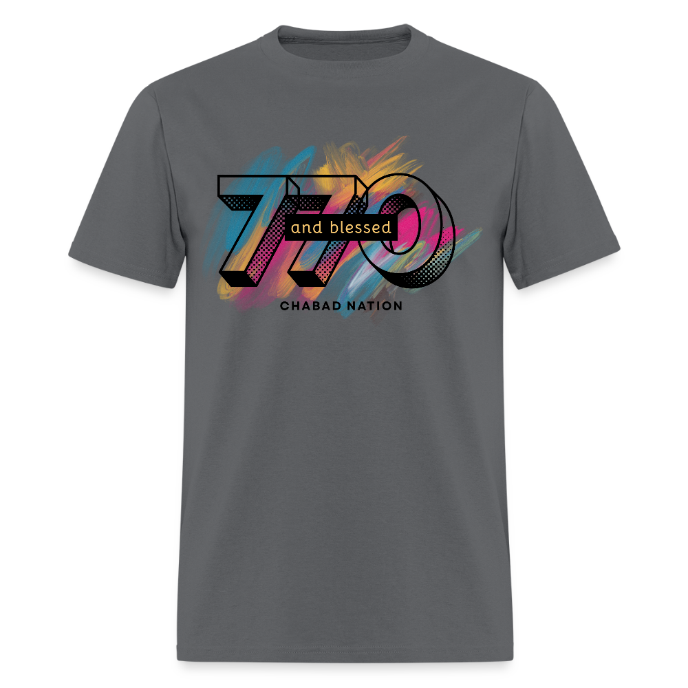 770 And Blessed Men's T-Shirt | GILDAN 5000 - charcoal