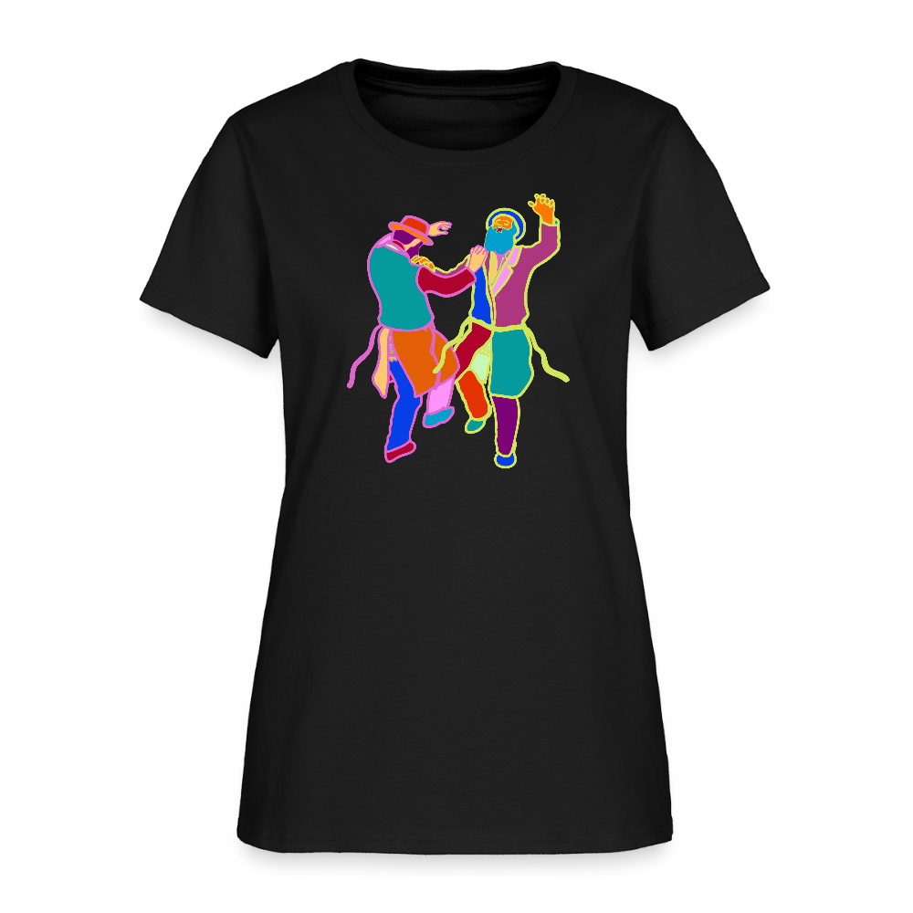 Colorful Dancing Rabbis Women's T-Shirt - black
