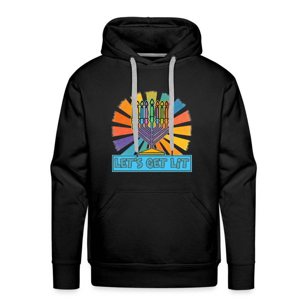 Radient Retro Let's Get Lit Men’s Premium Hoodie - black