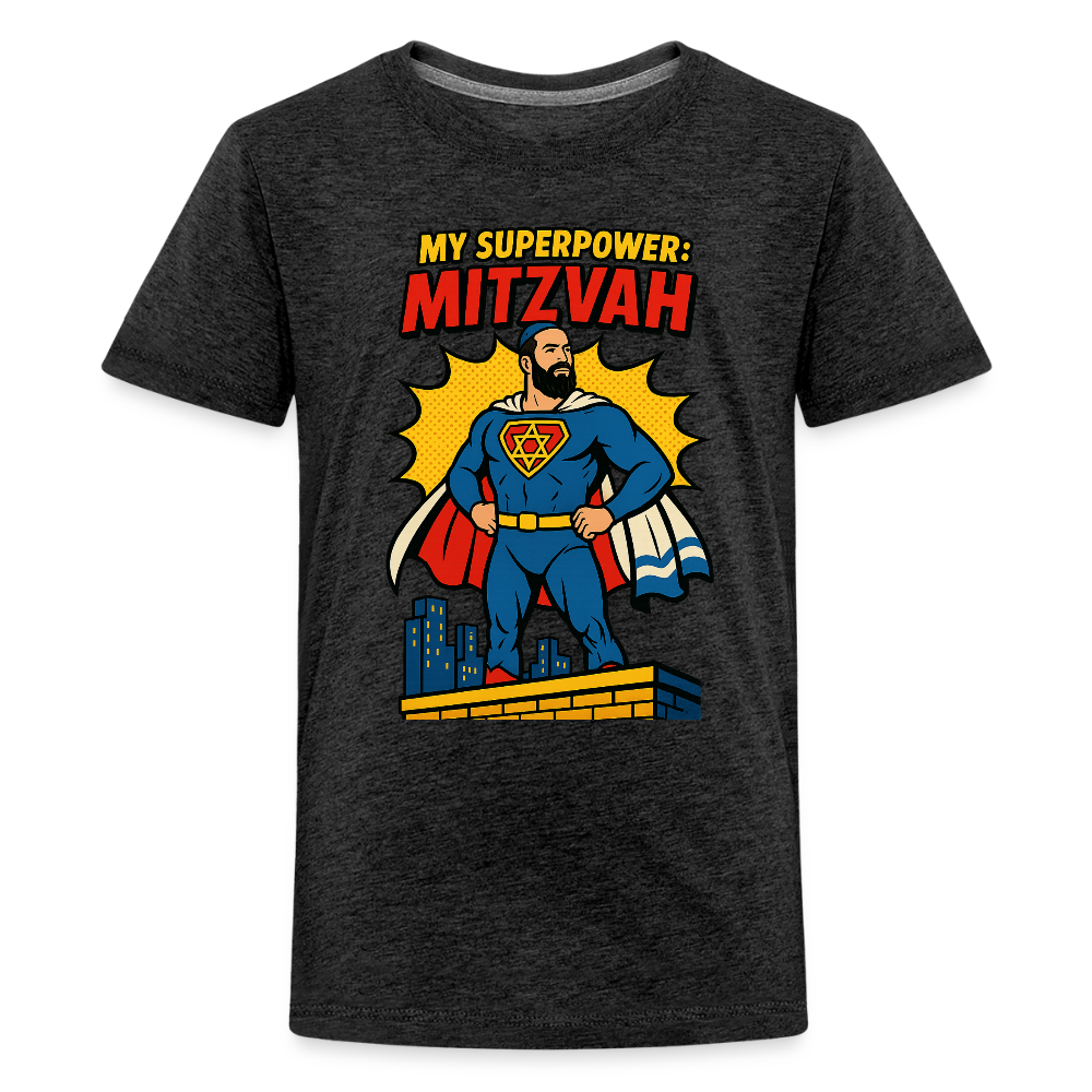 My Superpower: Mitzvah Kids' Premium T-Shirt - charcoal grey