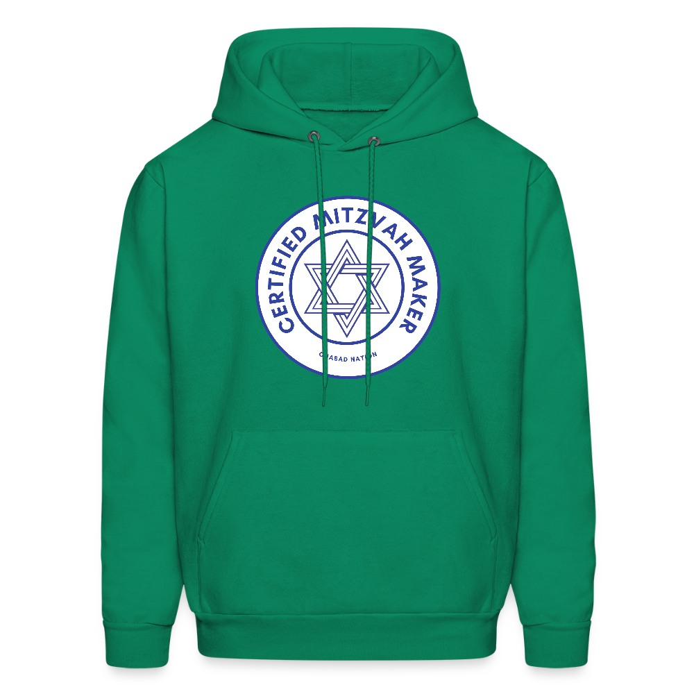 Certified Mitzvah Maker Men's Hoodie - kelly green