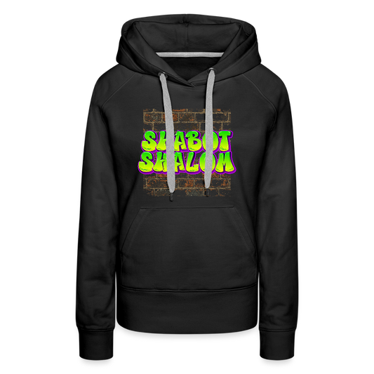 Shabot Shalom Brick 770 Graffiti Women’s Premium Hoodie - black