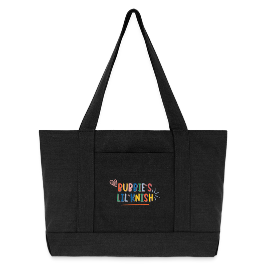 Bubbie's Lil' Knish Cotton Pigment Dyed Tote Bag - washed black