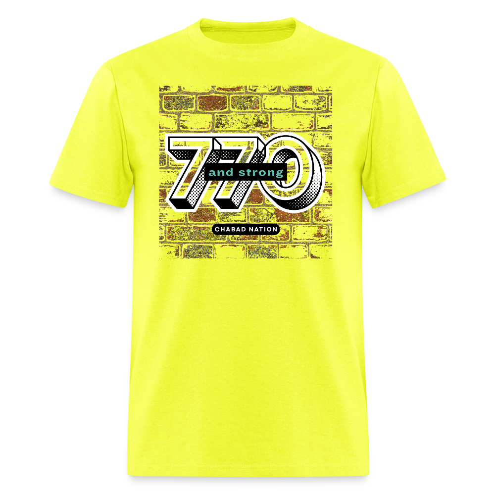 770 And Strong Men's T-Shirt | GILDAN 5000 - safety green